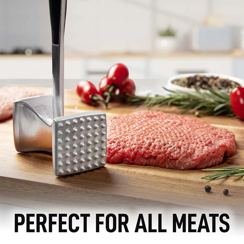 LMETJMA Zinc Alloy Meat Tenderizer Hammer | Kitchen Mallet Meat Tenderizer Mallet PRIMED