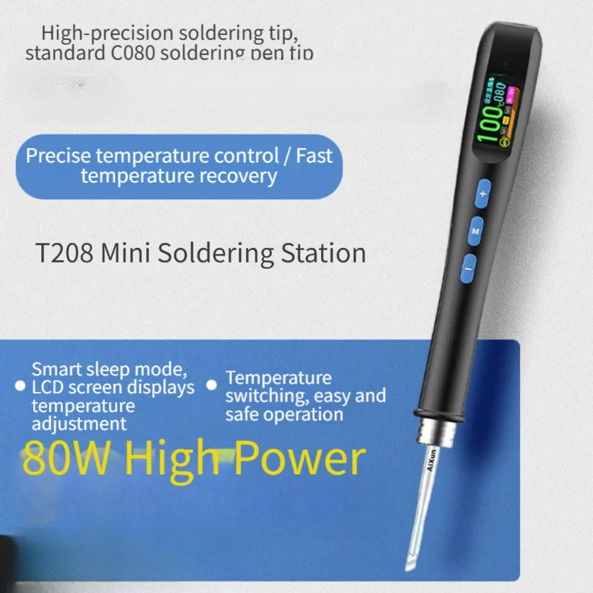 T208 Digital Soldering Iron – Fast Heat & Adjustable Temp