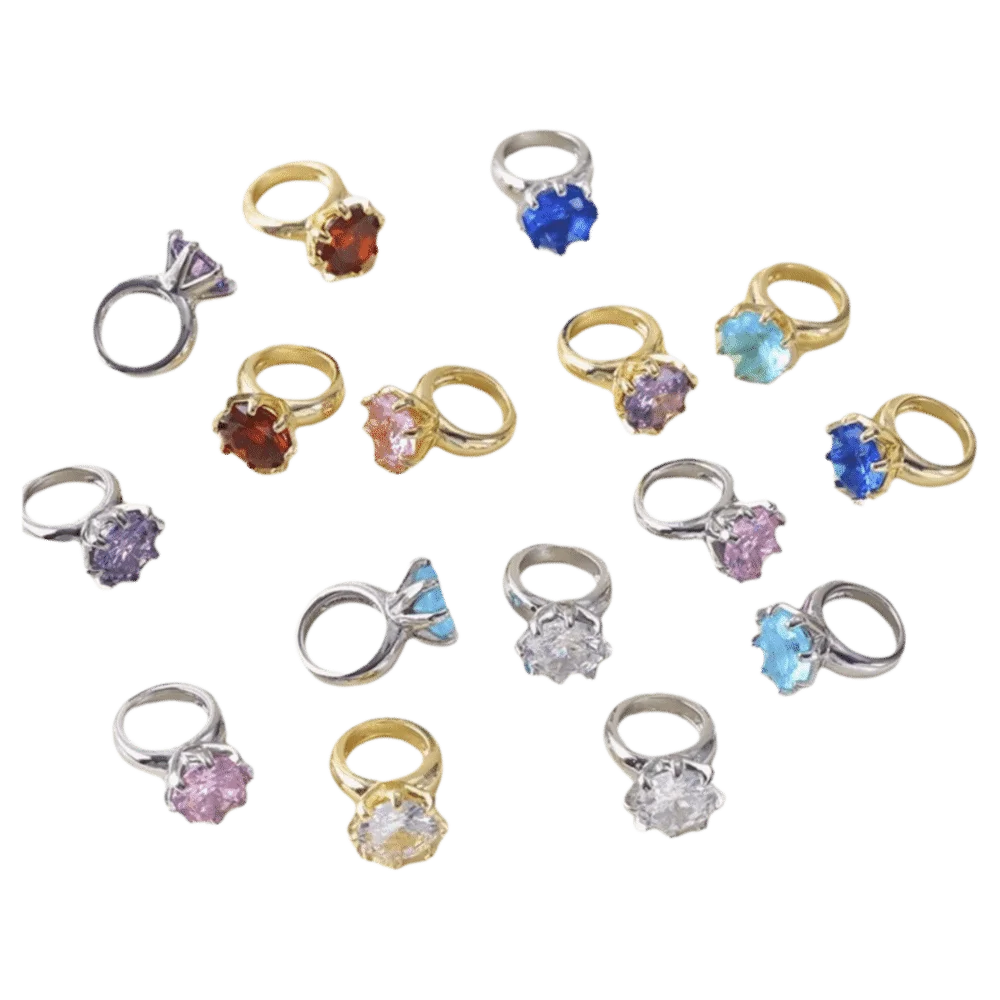 3D Zircon Nail Art Rhinestones – Diamond Manicure Charms 5pc Nail Art Rhinestones PRIMED