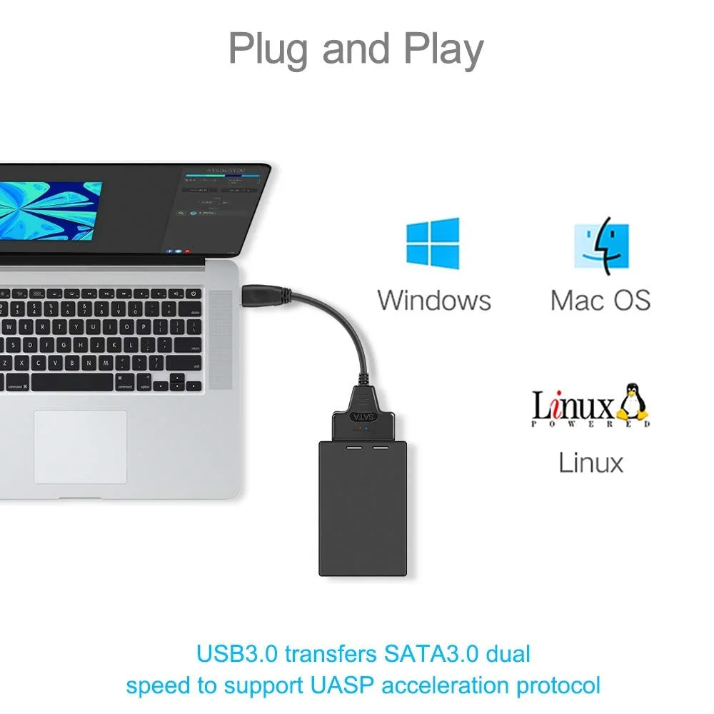 SATA to USB 3.0 Adapter Cable | 2.5" HDD & SSD Converter SATA USB Adapter PRIMED