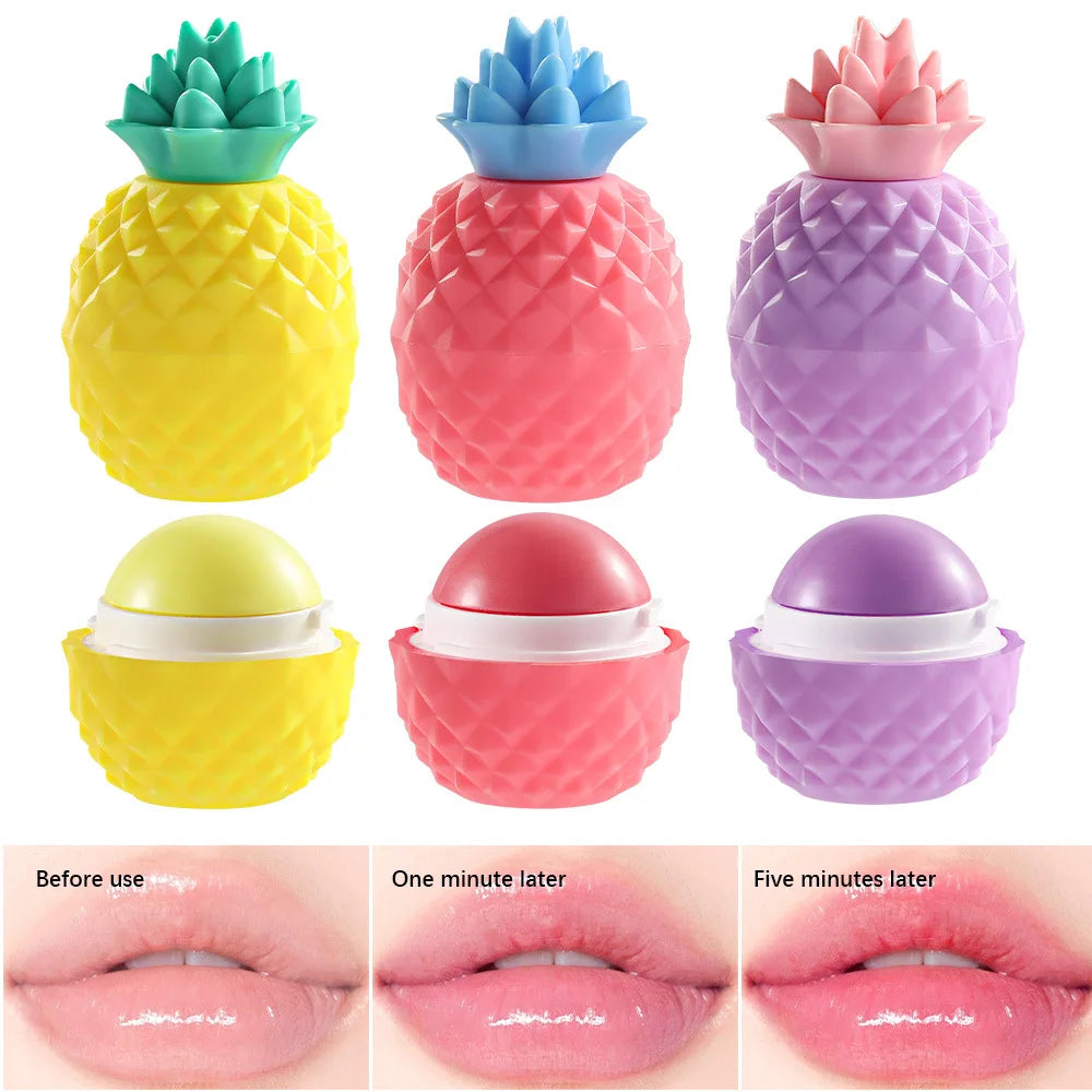 Pineapple Ball Color-Changing Moisturizing Lip Balm – 3 Shades