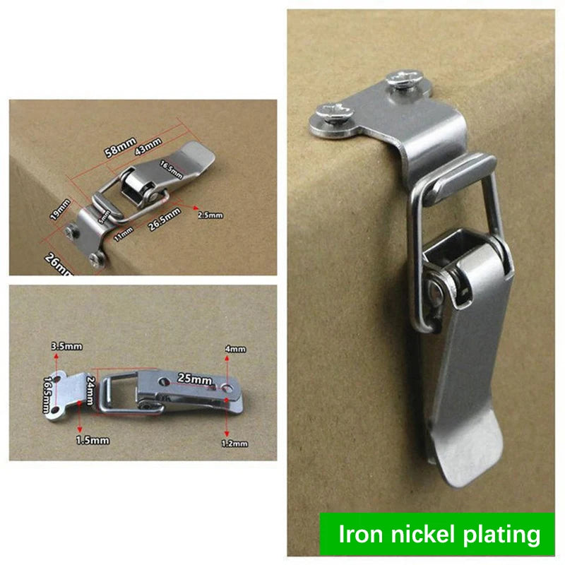 Stainless Steel Spring Toggle Draw Latch Hasp Clasp Lock