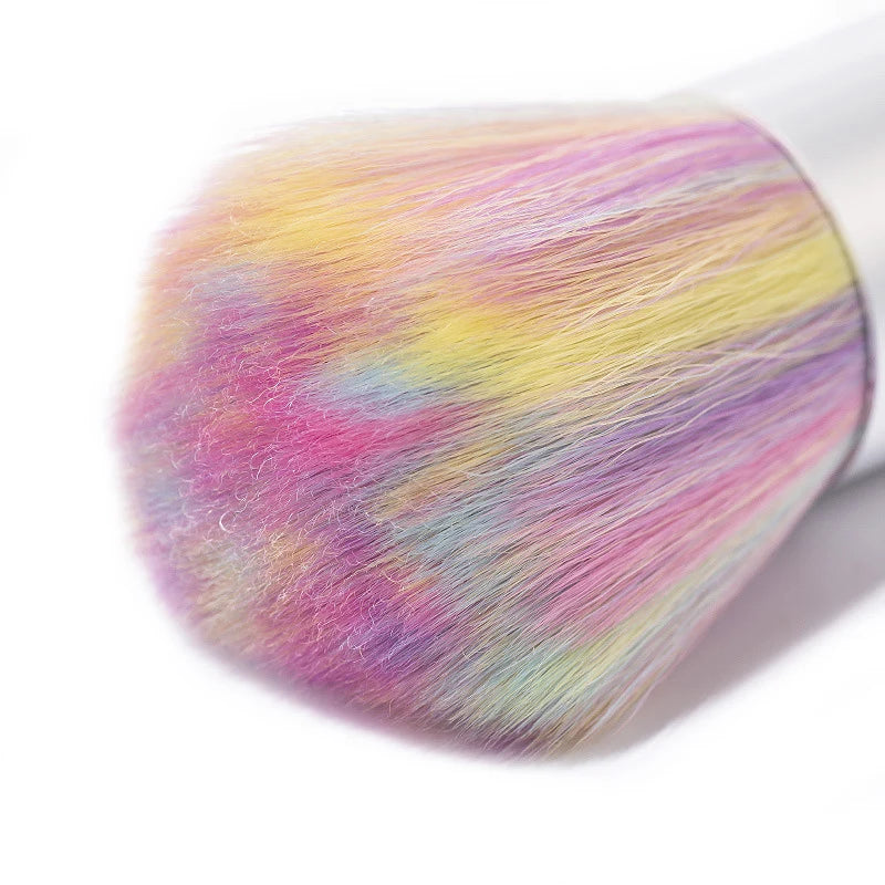 Rainbow Nail Dust Brush – Soft Bristle Acrylic & UV Cleaner