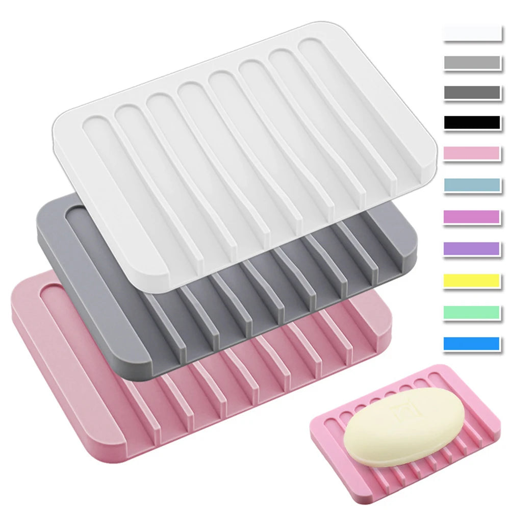 Silicone Sponge & Soap Holder – Self-Draining Waterfall Dish
