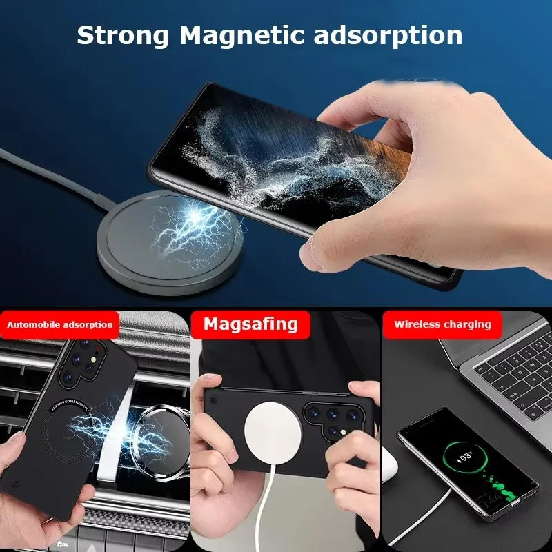 MagSafe Magnetic Case Samsung Galaxy S24/S23/S22 – Matte PC Magnetic Phone Case PRIMED