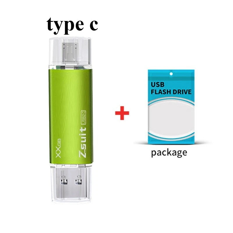 Z-SUIT 2-in-1 USB Type-C & USB 3.0 Metal Flash Drive 128GB