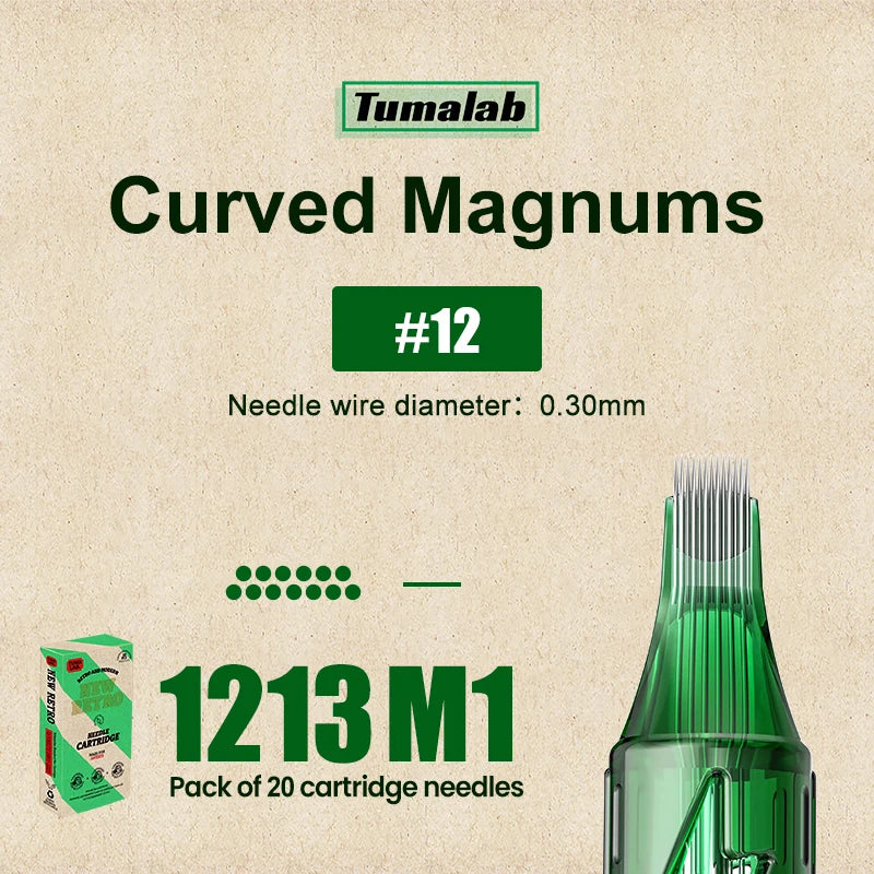 TUMAlab Tattoo Cartridge Needles 20PCS – Stainless Steel