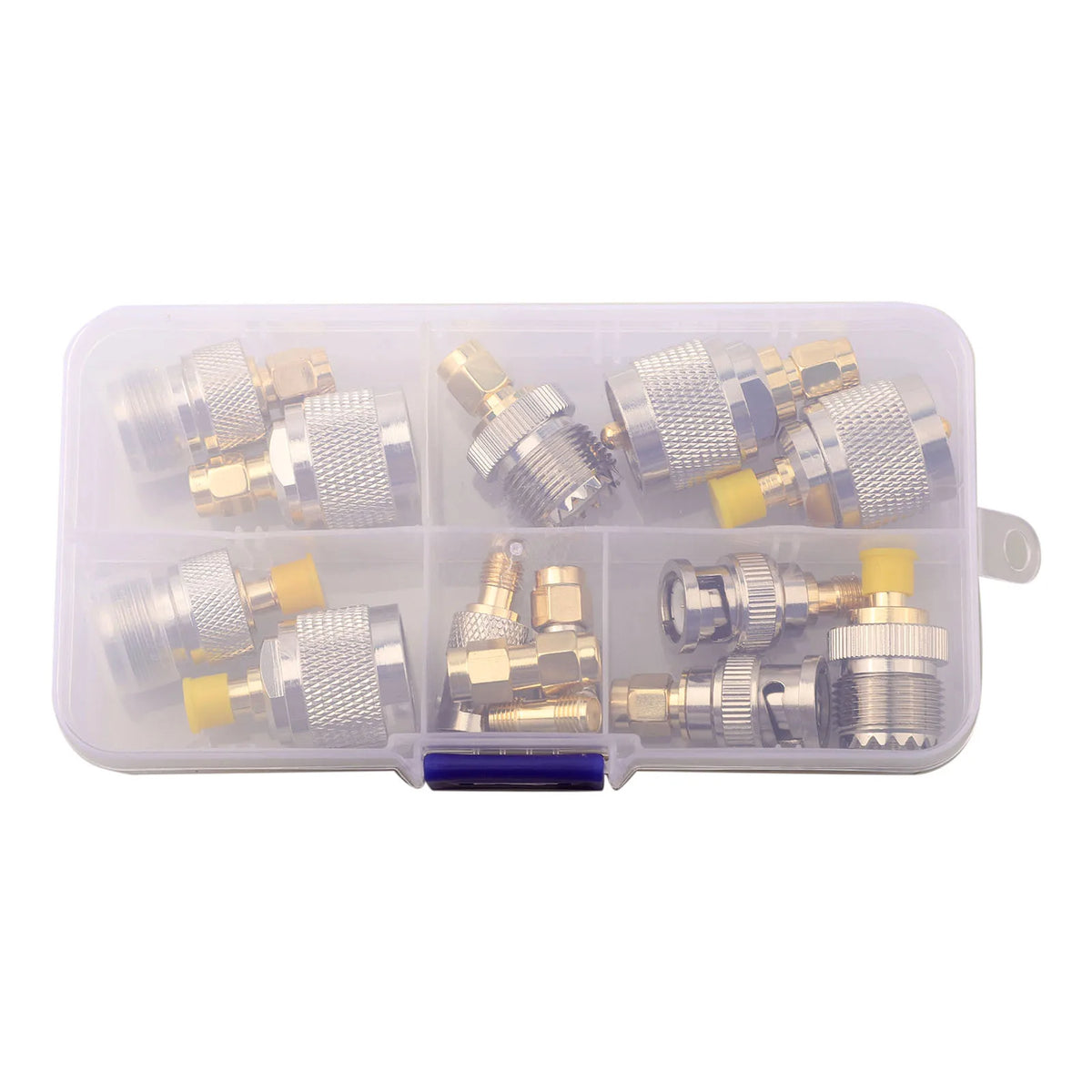 14-Piece SMA BNC UHF N-Type RF Coaxial Adapter Connector Kit RF Connector Kit PRIMED