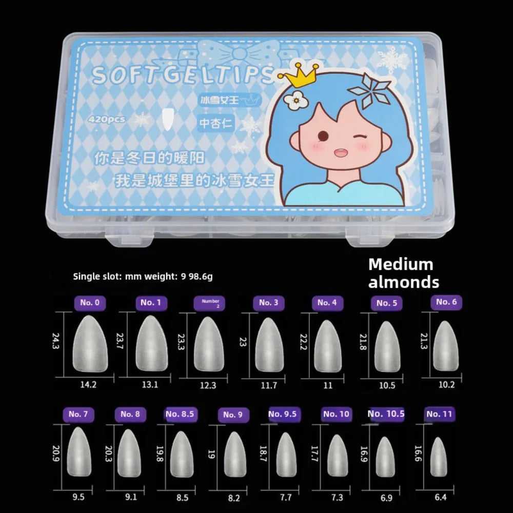Ultra Short Matte Almond Press-On Nail Tips | 24/30 Pcs Set