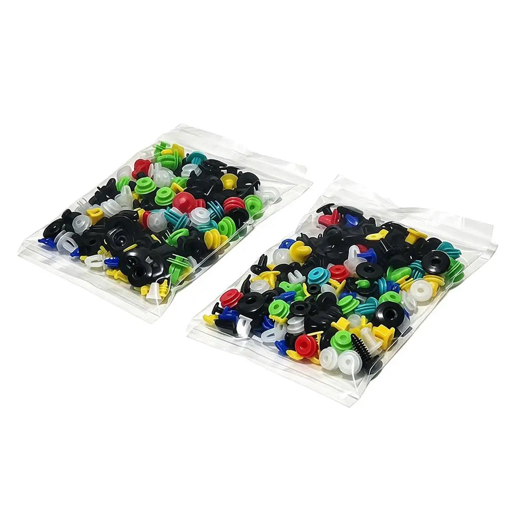 Universal Car Bumper Clips & Push Rivets Assortment – 100/200/500