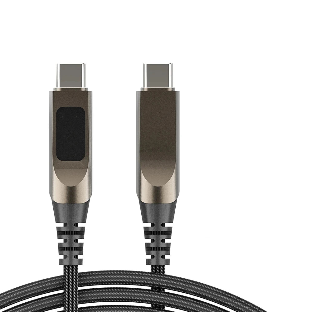 USB-C to USB-C Cable 5A PD Fast Charging with Digital Display USB-C Charging Cable PRIMED
