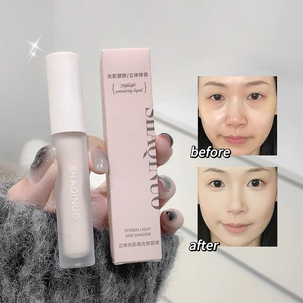 SHAQINUO 3D Liquid Contour Stick – Highlighter & Bronzer Contour Highlighter Stick PRIMED