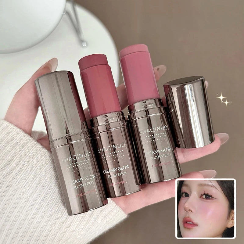 SHAQINUO Velvet Blush Stick – Matte Cream Cheek Tint