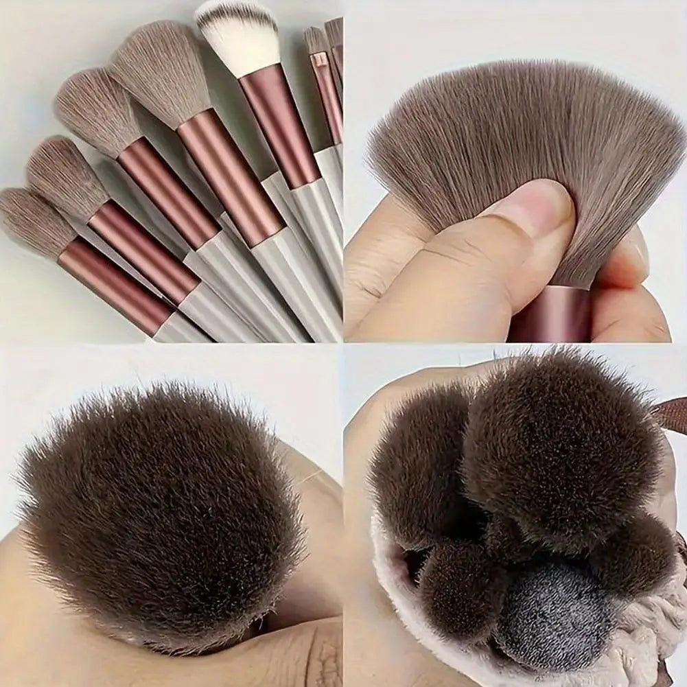 13-Piece Makeup Brush Set – Foundation, Eyeshadow & Blush
