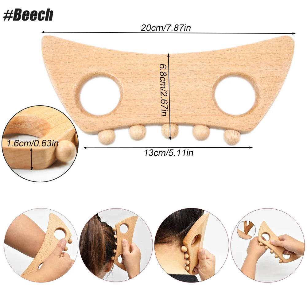 Wooden Gua Sha Scraping Massage Tool – Spa Body & Face