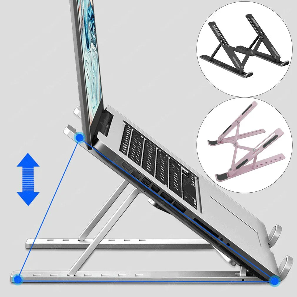 Portable Foldable Laptop Stand | Adjustable ABS Desk Holder Laptop Stand PRIMED