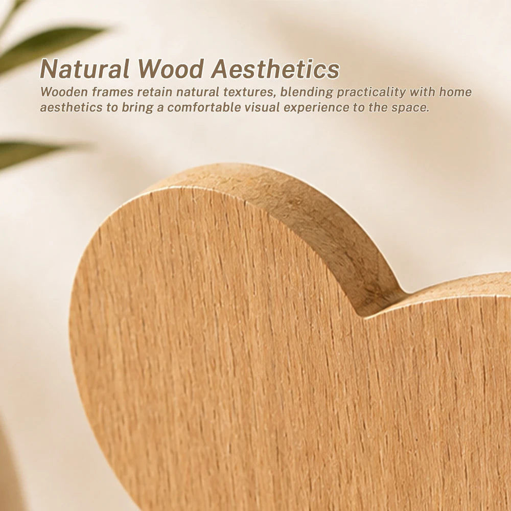 Wooden Bear Makeup Mirror – Heart Shaped Vanity Mirror Gift