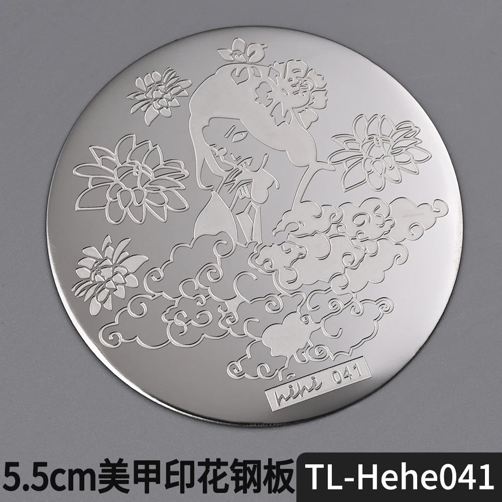 Nail Stamping Plate 5.5cm – Butterfly Flower Lace Stencil
