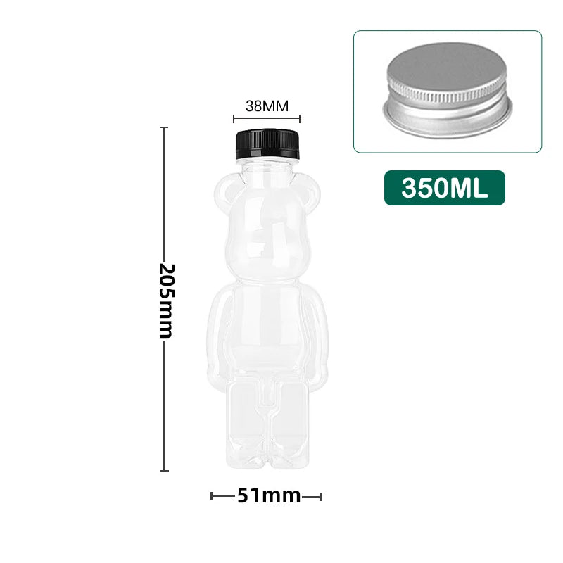 Transparent PET Juice Bottle Sealed Cap 350ml 500ml | Cold Drinks