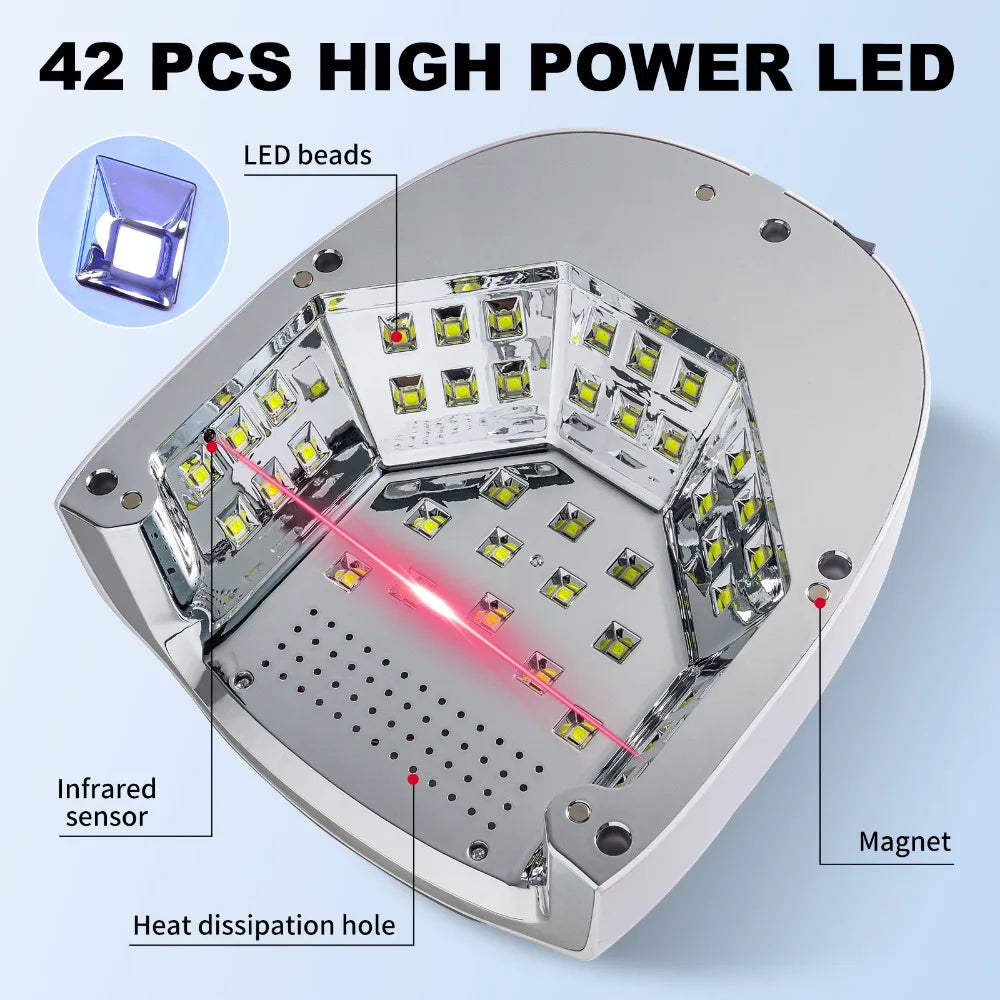 Rechargeable UV LED Nail Lamp 42 LEDs – Gel Nail Dryer