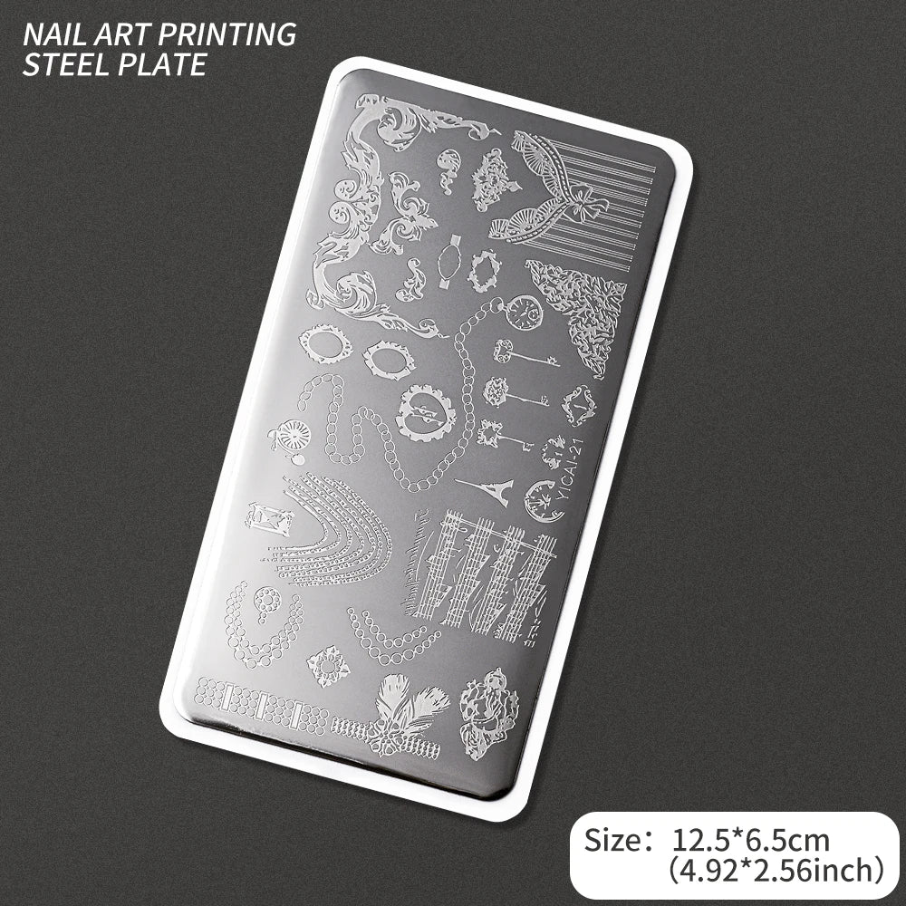 Nail Art Stamping Plate – Waves, Florals & Animal Designs