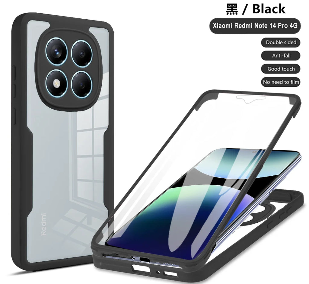 360° Clear Shockproof Case – Xiaomi Redmi Note 14 Pro Phone Case PRIMED