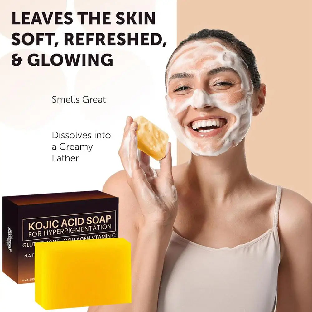 Kojic Acid & Turmeric Brightening Soap Bar 100g | Face & Body Skin Brightening Soap PRIMED
