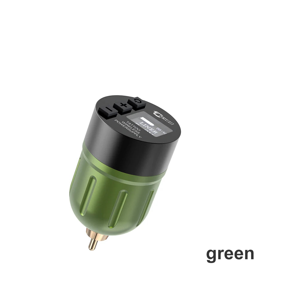 TC-6 Wireless Tattoo Power Supply 1700mAh LCD RCA