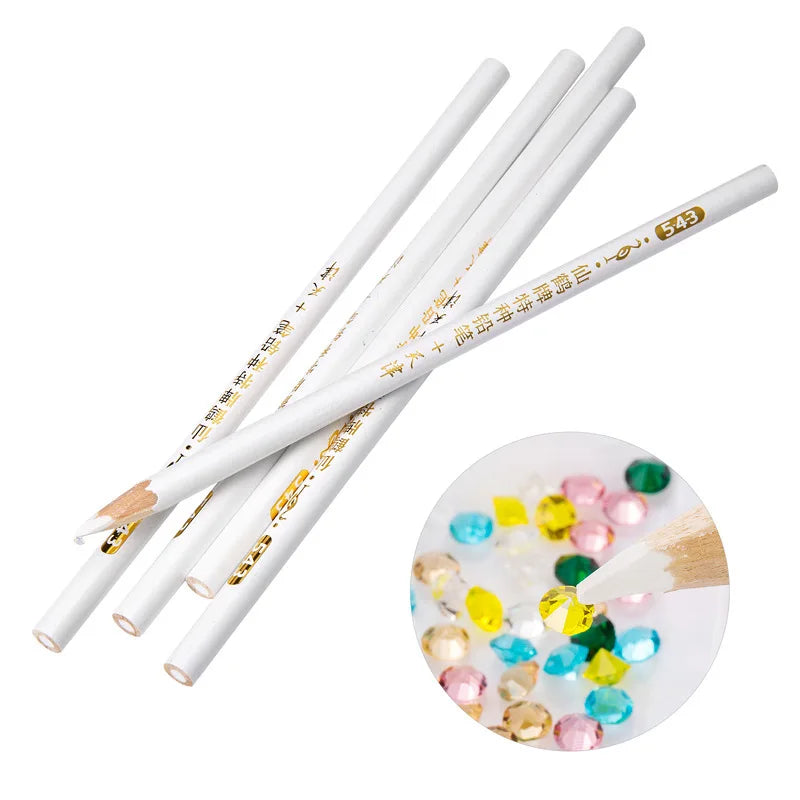 Nail Art Wax Rhinestone Picker Pencil Dotting Tool 5/10 Pcs Nail Art Tool PRIMED 5pcs
