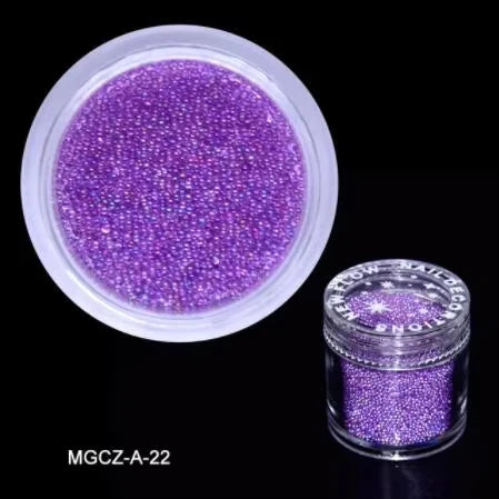 Grey Micro Nail Caviar Beads 10g | 3D Ball Nail Art Decor Nail Art Beads PRIMED 22
