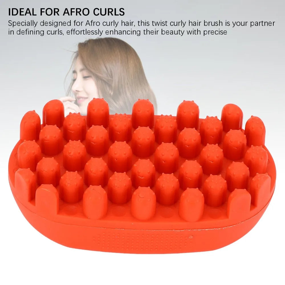 Silicone Afro Twist Hair Brush – Curl Comb for Natural Hair Twist Hair Brush PRIMED