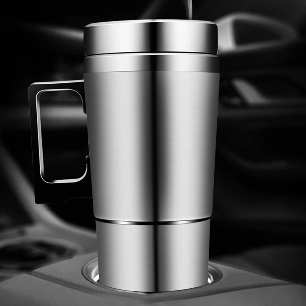 Electric Car Kettle 12V/24V Stainless Steel Travel Mug 300ml Car Travel Kettle PRIMED