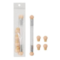 JEARLYU Double-Ended Ombre Nail Sponge Brush + 4 Sponge Heads Nail Art Brush PRIMED white