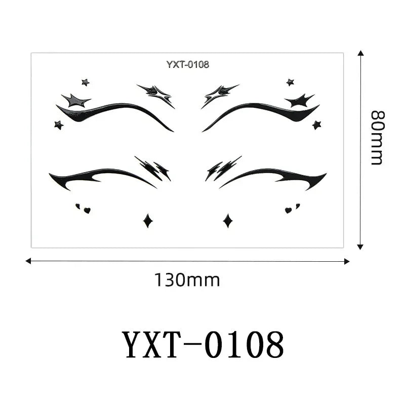 Gothic Metallic Eye Corner Temporary Tattoo Stickers | Cosplay