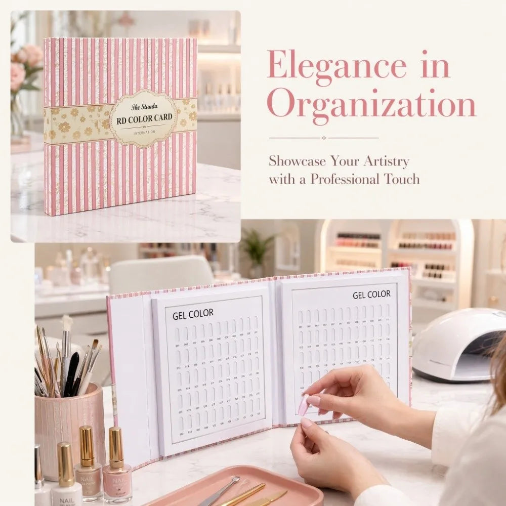 120-Slot Nail Color Display Book | Polish & Art Tip Showcase Nail Display Book PRIMED