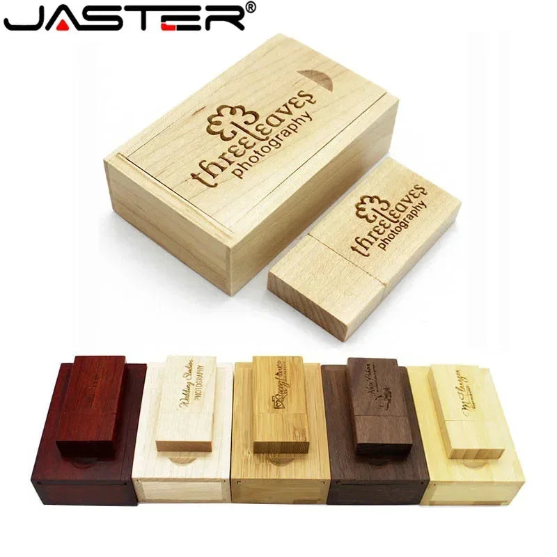 Wooden USB Flash Drive Custom Laser Engraved – 8GB to 64GB Gift USB Flash Drive PRIMED