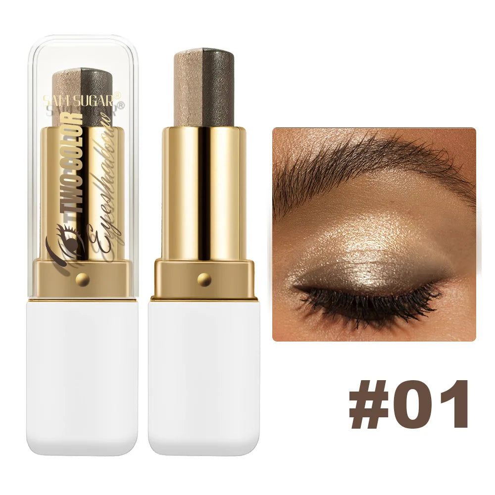 SAM SUGAR Two-Tone Eyeshadow Stick – Shimmer & Waterproof