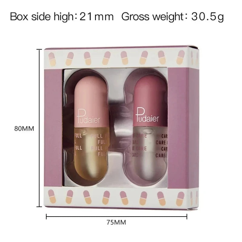 Mini Capsule Lip Balm & Plumping Oil Set – Jelly Lip Gloss Kit Lip Gloss Set PRIMED