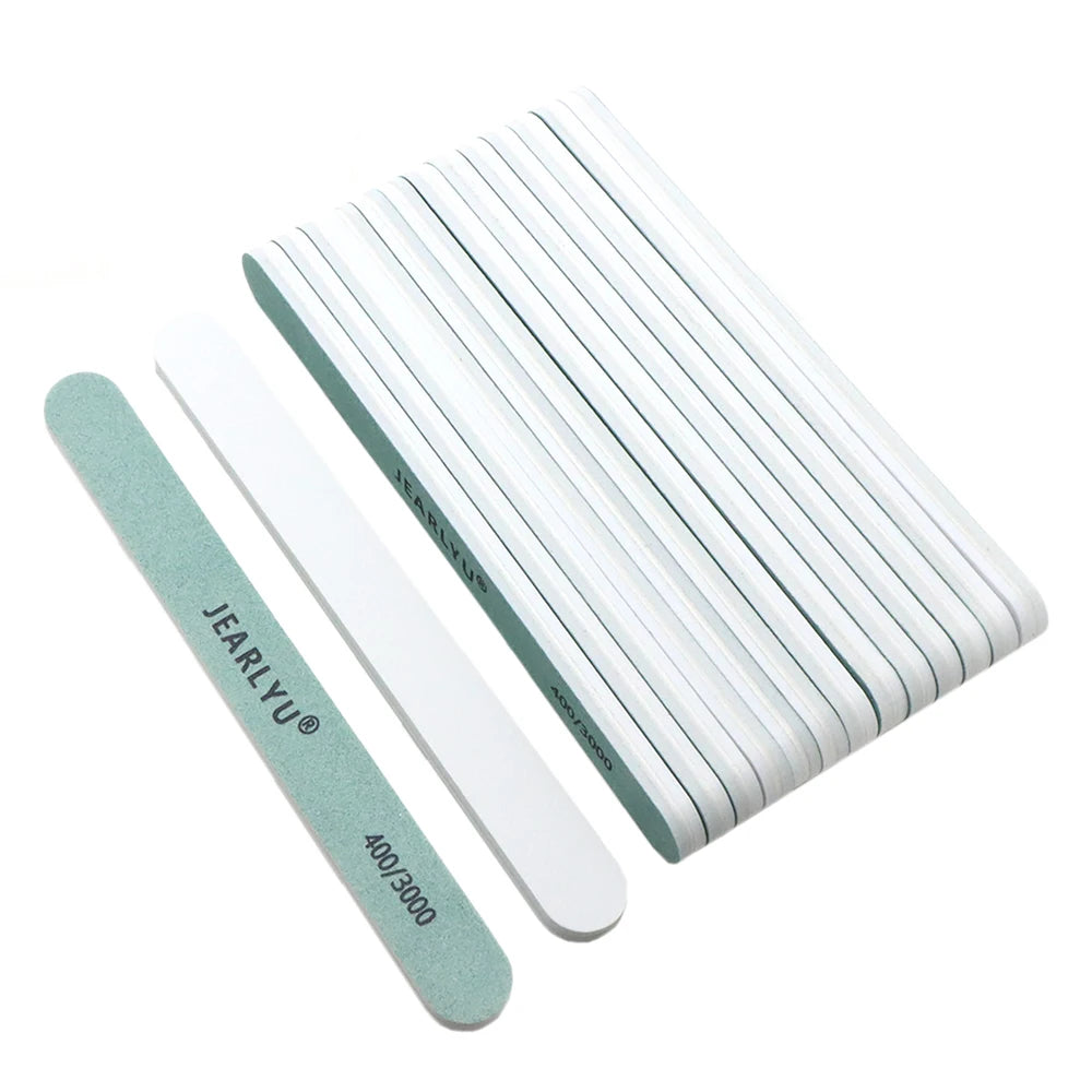 JEARLYU Nail Buffer File 400/3000 Grit – Manicure & Pedicure Set Nail Buffer File PRIMED