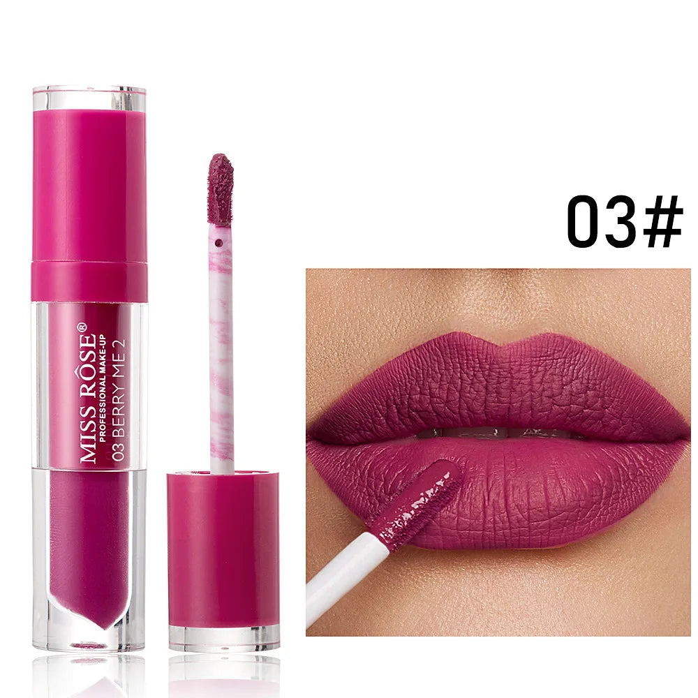 MISS ROSE Matte Liquid Lipstick – Waterproof Long-Lasting Lip Gloss Matte Liquid Lipstick PRIMED 7701-026M-03