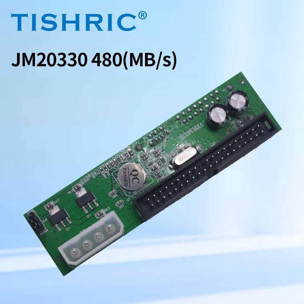 TISHRIC SATA to IDE Adapter 22Pin to 40Pin HDD DVD Converter Storage Adapter PRIMED