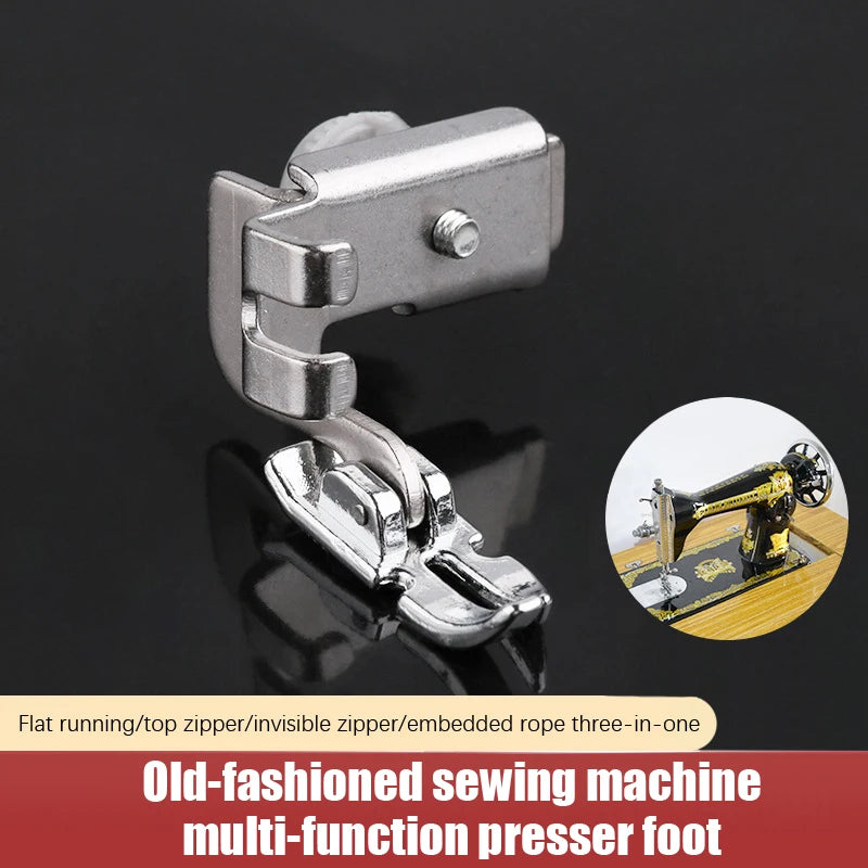 Universal Invisible Zipper Presser Foot – Stainless Steel