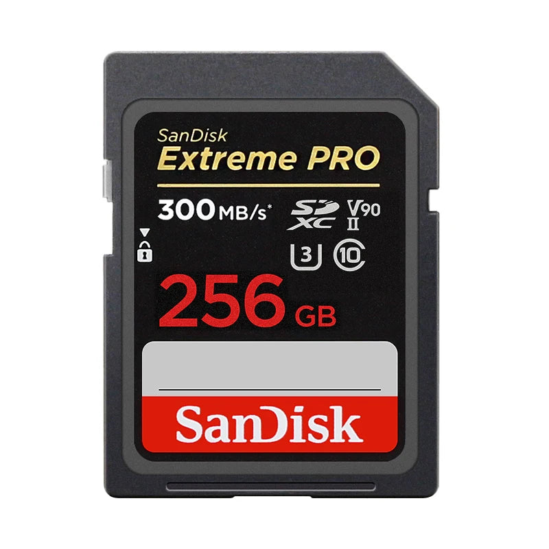 SanDisk Extreme PRO V90 UHS-II SD Card | 300MB/s 8K SD Memory Card PRIMED 256GB