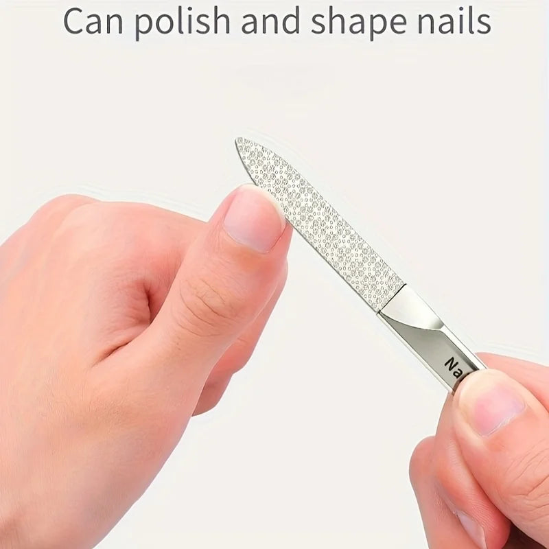 Ouriner 2-Piece Double-Sided Stainless Steel Nail File Set Nail File Set PRIMED