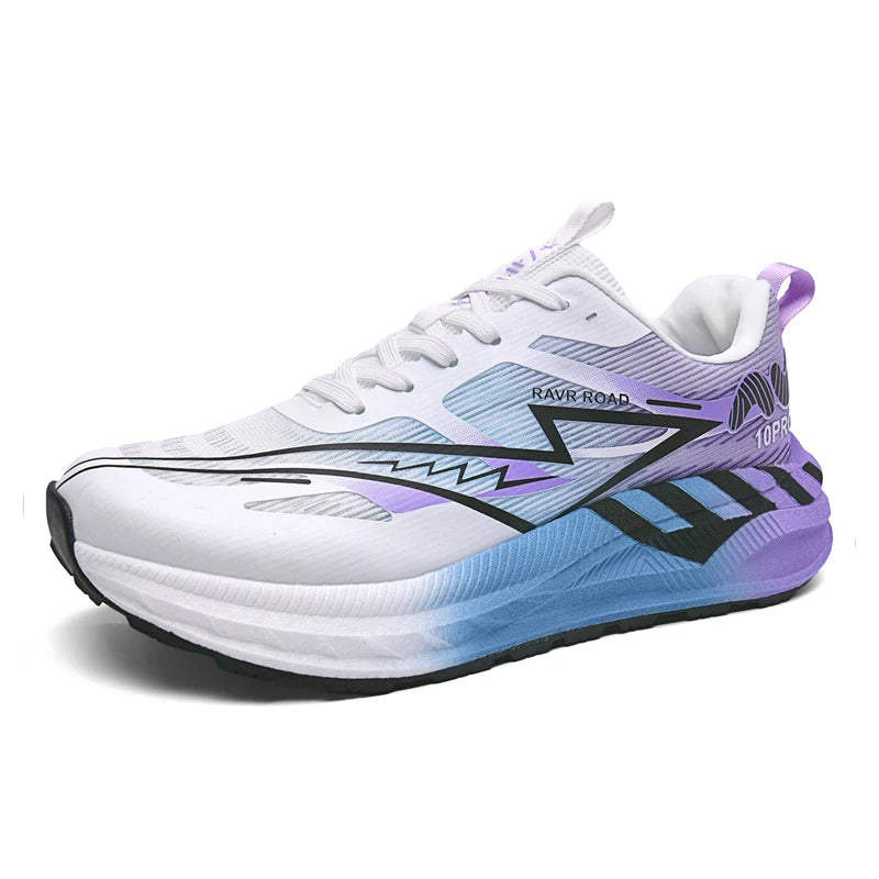 LETCOMFIT Wide Toe Box Running Shoes | Carbon Plate Sneakers Running Sneakers PRIMED PURPLE 43
