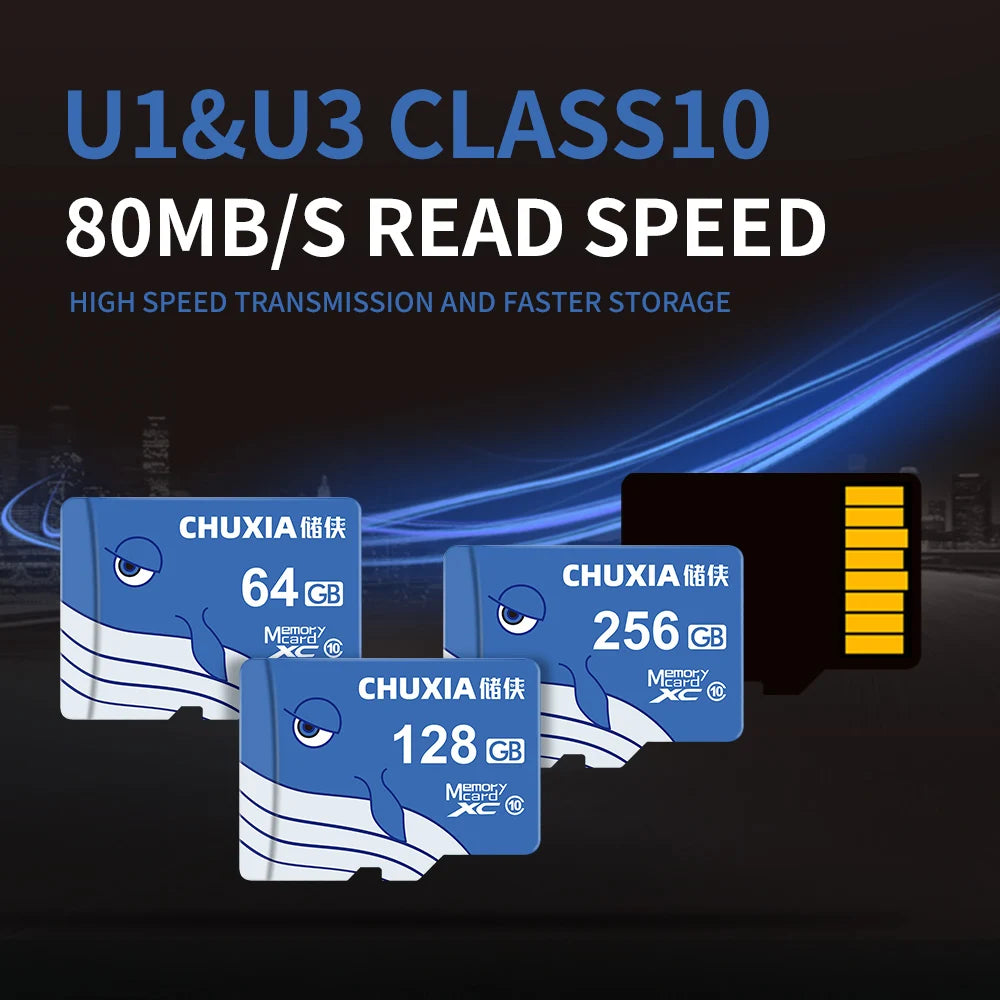 CHUXIA Micro SD Card Class 10 U3 A2 – 16GB to 256GB Micro SD Memory Card PRIMED