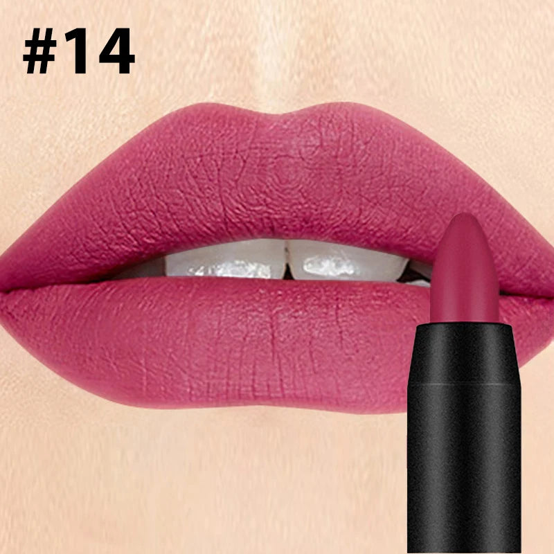Velvet Matte Lipstick – 19 Shades, Long-Wear & Moisturizing