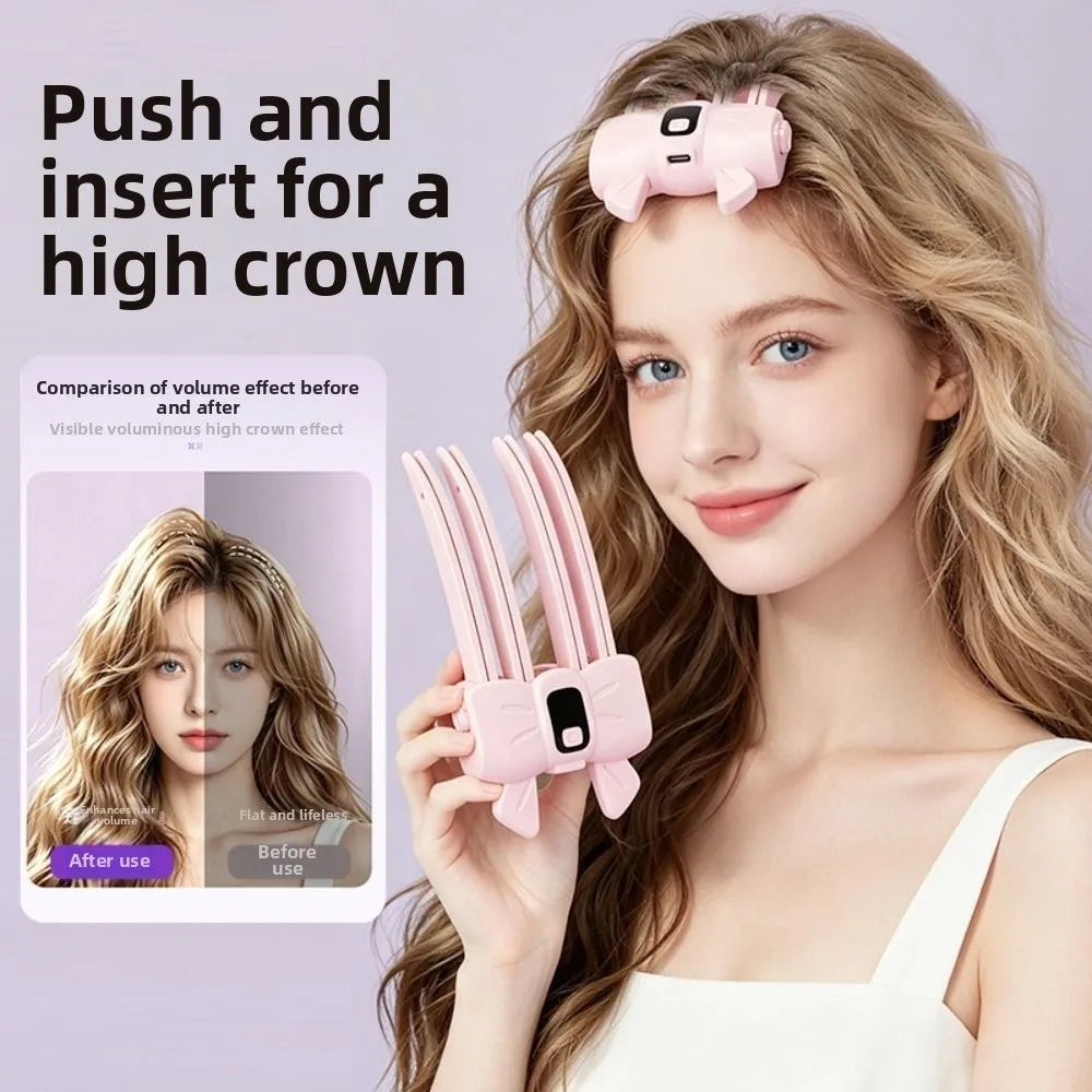 Rechargeable Heated Hair Volumizer Clip | Wireless Root Lifter
