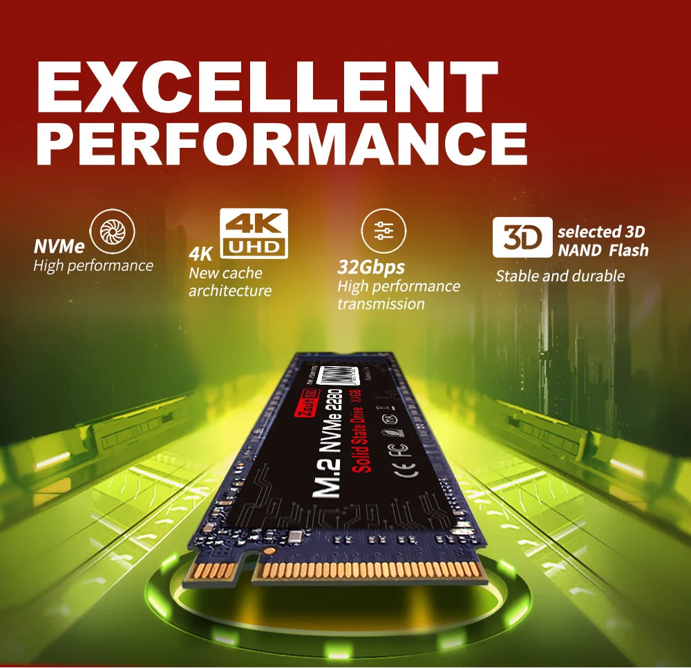 ZSUIT 128GB M.2 NVMe PCIe 3.0 Internal SSD – 5-Pack