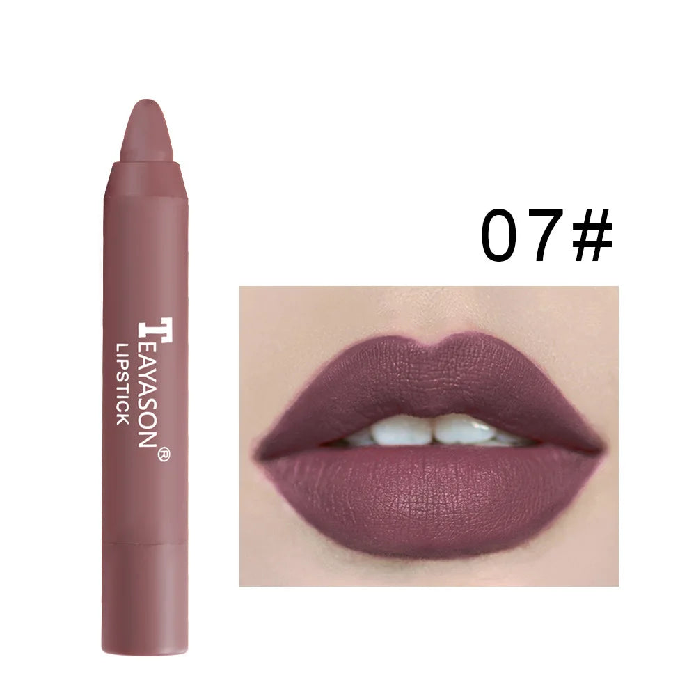 TEAYASON Nude Matte Lipstick Pen & Lip Liner | Waterproof Matte Lipstick Pencil PRIMED 07